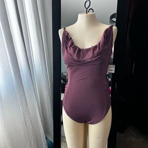 Free People Deep Burgundy Bodysuit